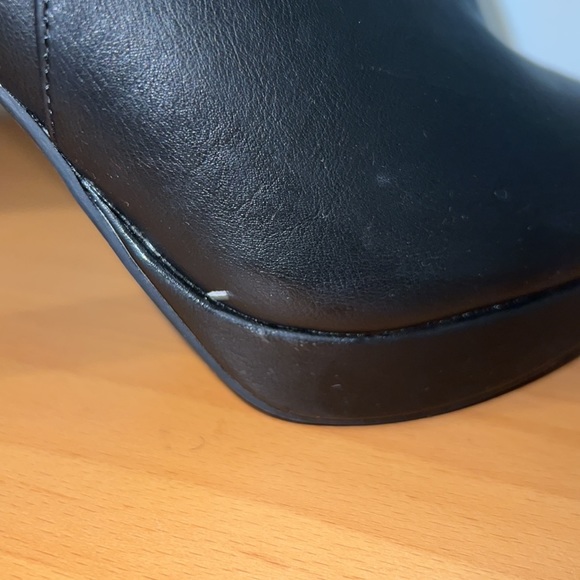 Black Chunk Heel Booties - Picture 4 of 5